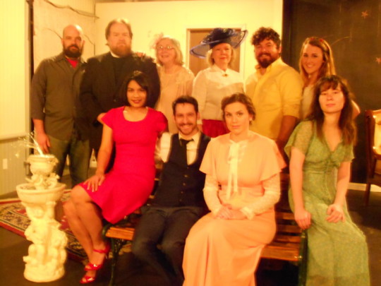 Cast of Bay St. Louis Little Theatre production of  "Summer and Smoke" opening March 20th.  Front row L to R:  Rosa Obregon Palacios, Jason Piglia, Anne Martolinich Jones, Melanie Buford.  Second row L to R:  Michael Rucker, Jim Lindsay, Elizabeth Silverhawke, Penne Rappold, Chase Anderson,  Sofia Aderer.